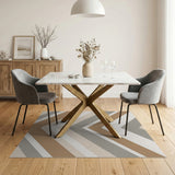 Neutral Chevron Grey Beige Area Rug