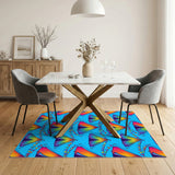 Kids Cartoon Rainbow Circus Tent Kids Area Rug