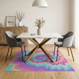 Psychedelic Swirl Multi-Color Area Rug