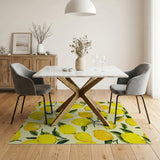 Sunny Lemon Fruit Pattern Area Rug