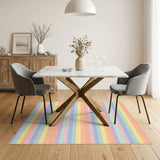 Pastel Stripe Geometric Area Rug