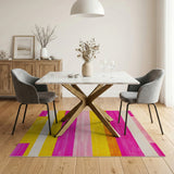 Multi-color and Patterns Geometric Modern Vibrant Multi-Color Striped Area Rug