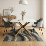 Swirling Grey Abstract Abstract Area Area Rug