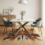Radiant Starburst Geometric Area Rug