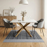 Geometric Modern Black and White Bold Black White Horizontal Stripe Rug