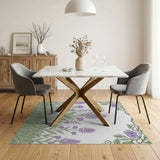 Purple Floral Meadow Area Rug