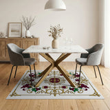 Ornate Grape Vine Wine Glass Area Rug