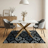 Grey Abstract Bubble Area Rug
