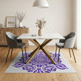 Traditional Persian Purple Intricate Purple Mandala Area Rug