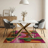Vibrant Cactus Desert Southwestern Rug