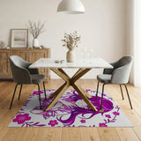 Kawaii Purple-Haired Anime Girl Sakura Area Rug