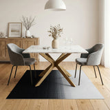 Abstract Area Black White Halftone Gradient Area Rug