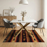 ODIKA Southwest Tribal Arrows Washable Area Rug - Low Pile Non-Slip