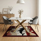 Humpback Whale Sunset Coastal Area Rug