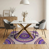 Purple Mandala Boho Chic Area Rug