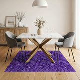 Purple Swirl Abstract Abstract Area Area Rug