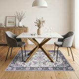 Purple Floral Vintage No. 17 Area Rug