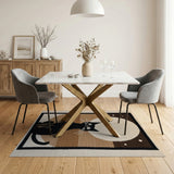 Black Cat Moon Night Area Rug