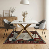Cute Polar Bear Winter Forest Area Rug
