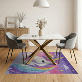 Magical Unicorn Starry Sky Kids Area Rug
