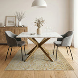 Gold Beige Heritage Tribal Area Rug
