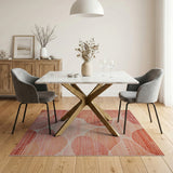 Pink Blush Pink Organic Abstract Area Rug