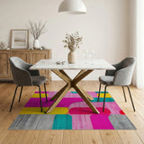 Vibrant Geometric Multi-Color No. 5 Area Rug