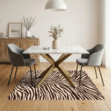 Brown Zebra Stripe Area Rug