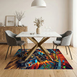 Monster Truck Arena Explosion Washable Area Rug