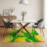 Zesty Lemon Slices Fruit Pattern Area Rug