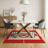 Pixel Art Baseball Field Area Rug