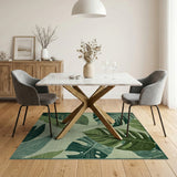 Lush Green Lush Monstera Leaf Green Area Rug