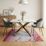 Pink Pink Cherry Blossom Branch Area Rug