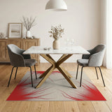 Red Splash Burst Abstract Area Rug