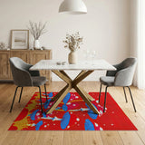 Vibrant Pixel Mushroom Forest Area Rug