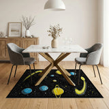 Retro Pixelated Cosmic Galaxy Area Rug