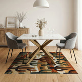 Southwestern Cactus Sunset Desert Rug