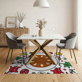 Playful Cartoon Cats Fruits Area Rug