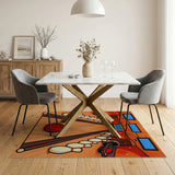 Bowling Alley Cartoon Area Rug