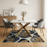 Cheetah Abstract Pattern Area Rug