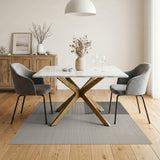 Grey Geometric Woven Area Rug