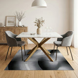 Black White Abstract Halftone Wave Rug