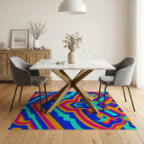 Vibrant Multi-Color Geometric Multi-color and Patterns Area Rug