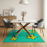 Number 7 Smiling Stars Kids Cartoon Rug