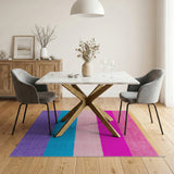 Vibrant Multi-Color Horizontal Striped Area Rug