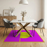 Vibrant Purple Sun Horizon Geometric Rug