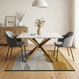 Oryx Silhouette Desert Mountains Rug