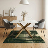 Vintage Forest Trail Washable Area Rug - Low Pile
