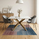 Teal Blush Brushstroke Abstract Area Rug