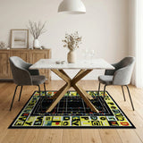 Alphabet Pixel Tennis Court Kids Rug